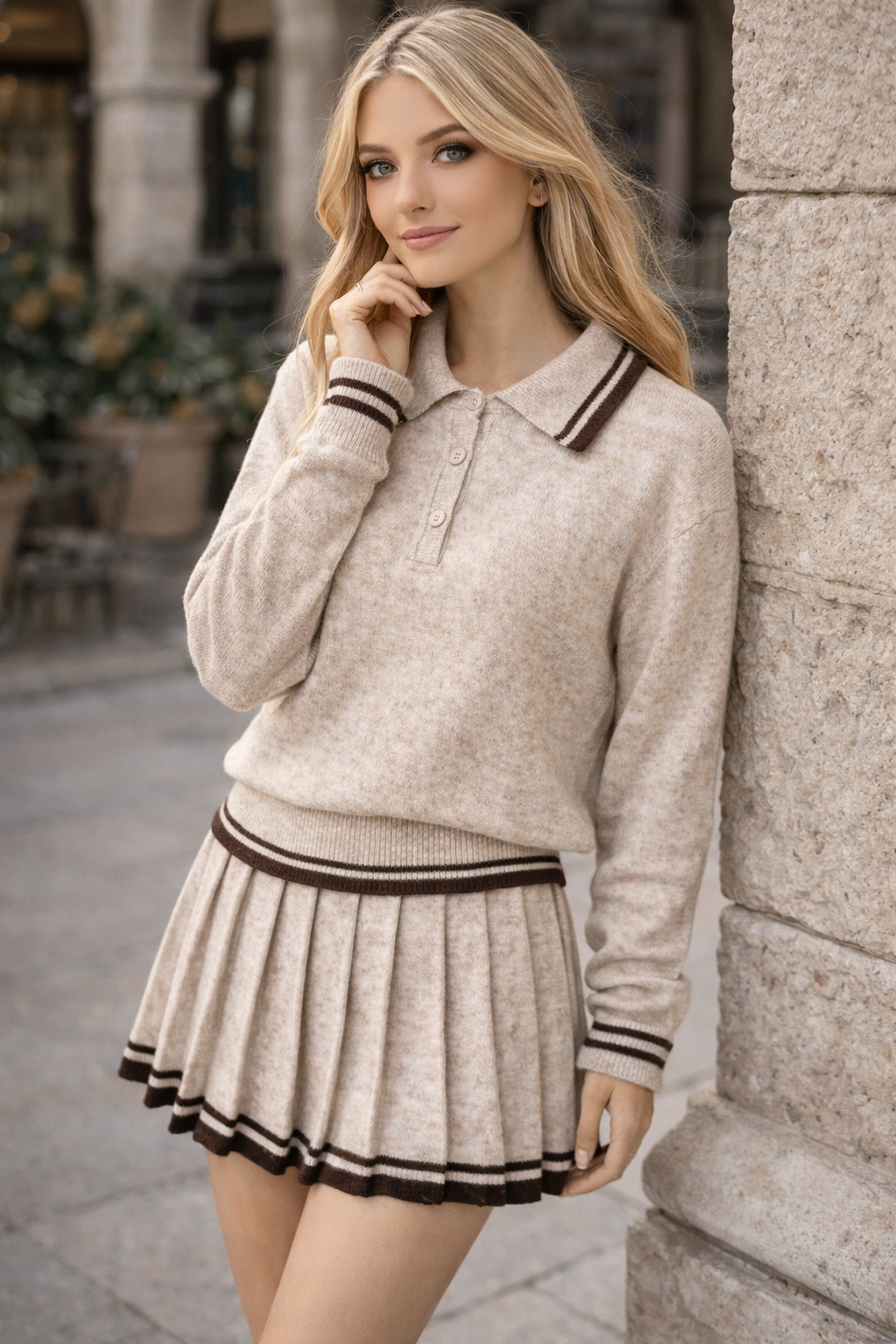 Women’s Pleated Wool Mini Skirt – Vintage Autumn Essential - UltraChic