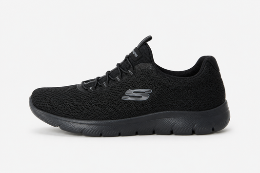 Skechers Summits Black Women Sneakers Lightweight Breathable Slip On Shoes - UltraChic