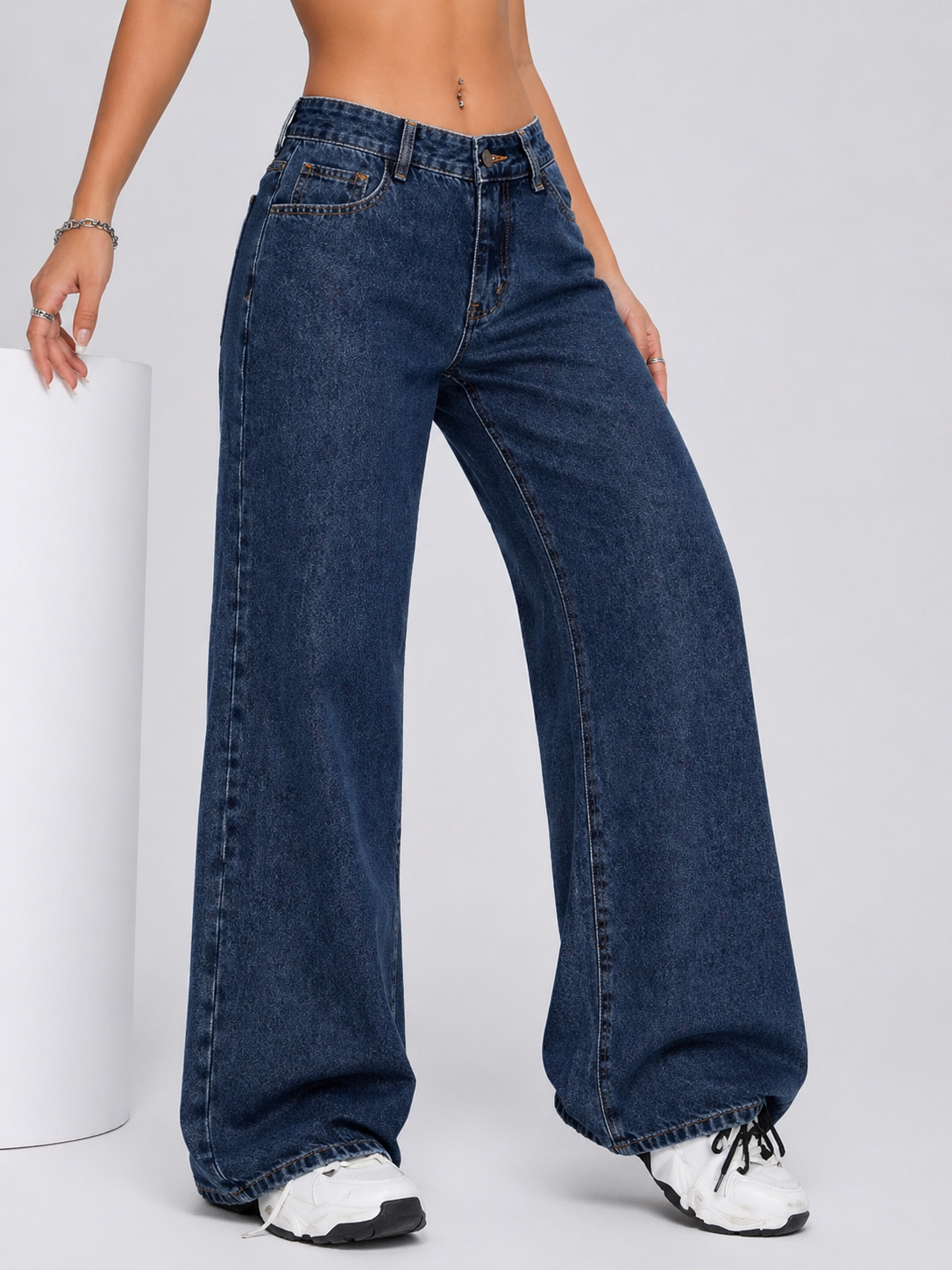 Wide Leg Jeans Relaxed Fit Effortless Chic Look All Season Women