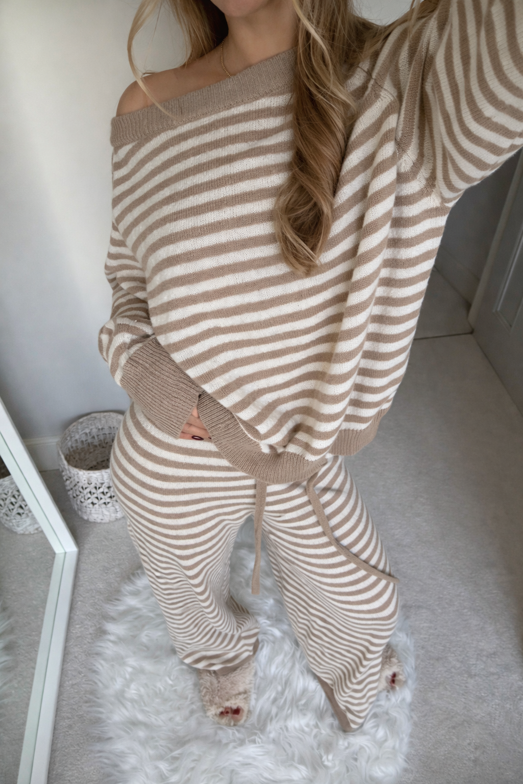 Women’s Asymmetrical Knit Set – Clean Girl Spring Casual Two-Piece Outfit - UltraChic