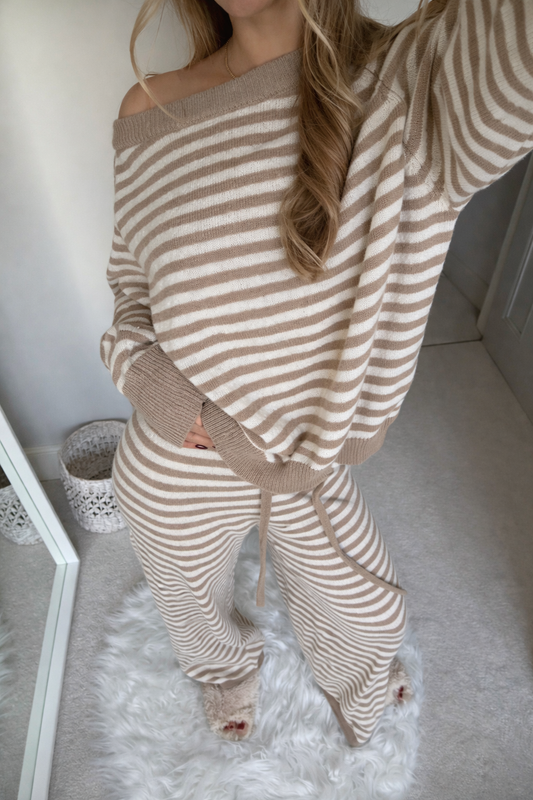 Women’s Asymmetrical Knit Set – Clean Girl Spring Casual Two-Piece Outfit - UltraChic