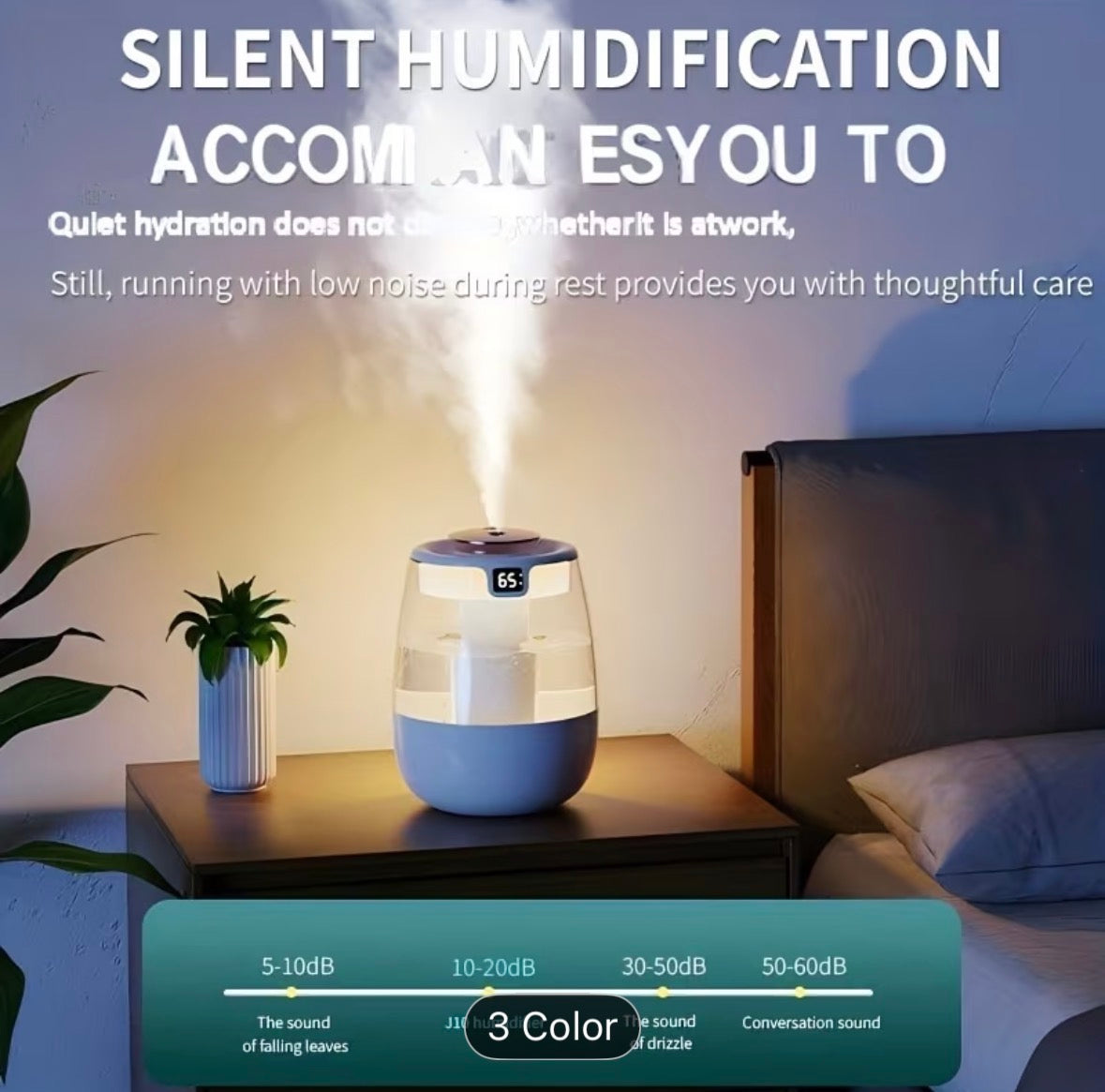 LEVOIT Top Fill Humidifier 2.5L – Quiet Cool Mist for Large Rooms, Baby Nursery, Home & Plants