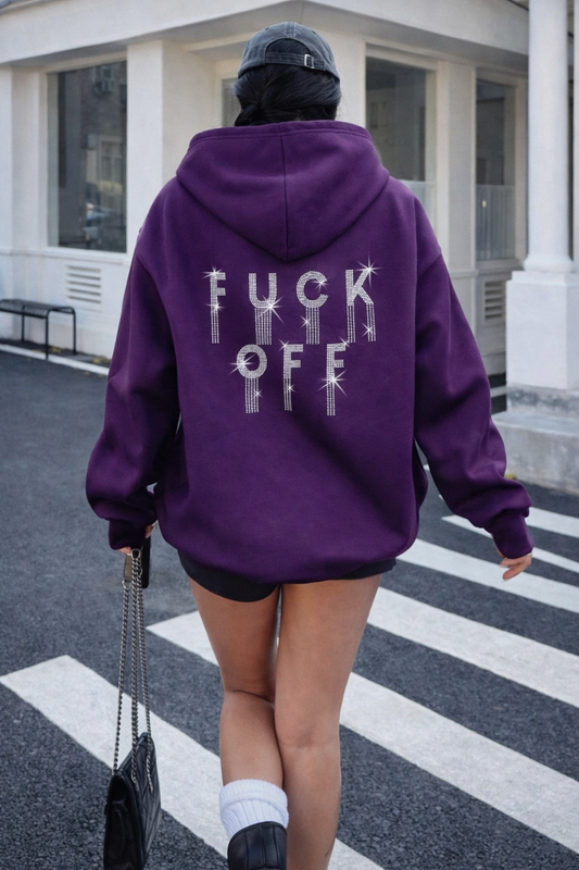 Women’s Rhinestone Letter Sweatshirt – Thermal Autumn Casual Streetwear