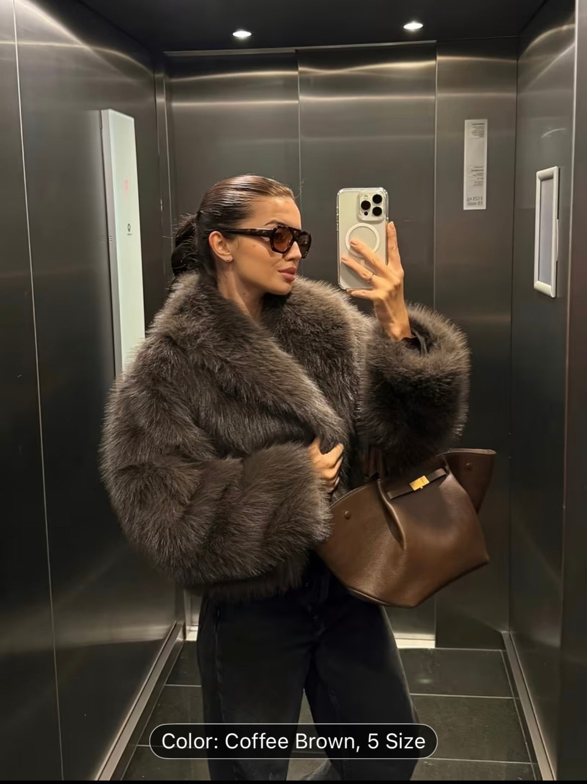 Women’s Faux Fur Winter Short Coat – Warm Plush Fashion Jacket for Cold Weather - UltraChic