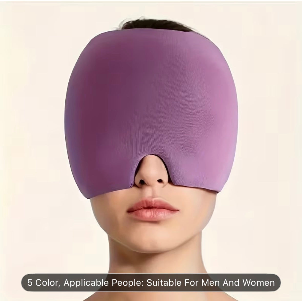 Reusable Cold Gel Relax Cap – Cooling Eye & Face Mask for Headache, Migraine Relief, Stress & Better Sleep