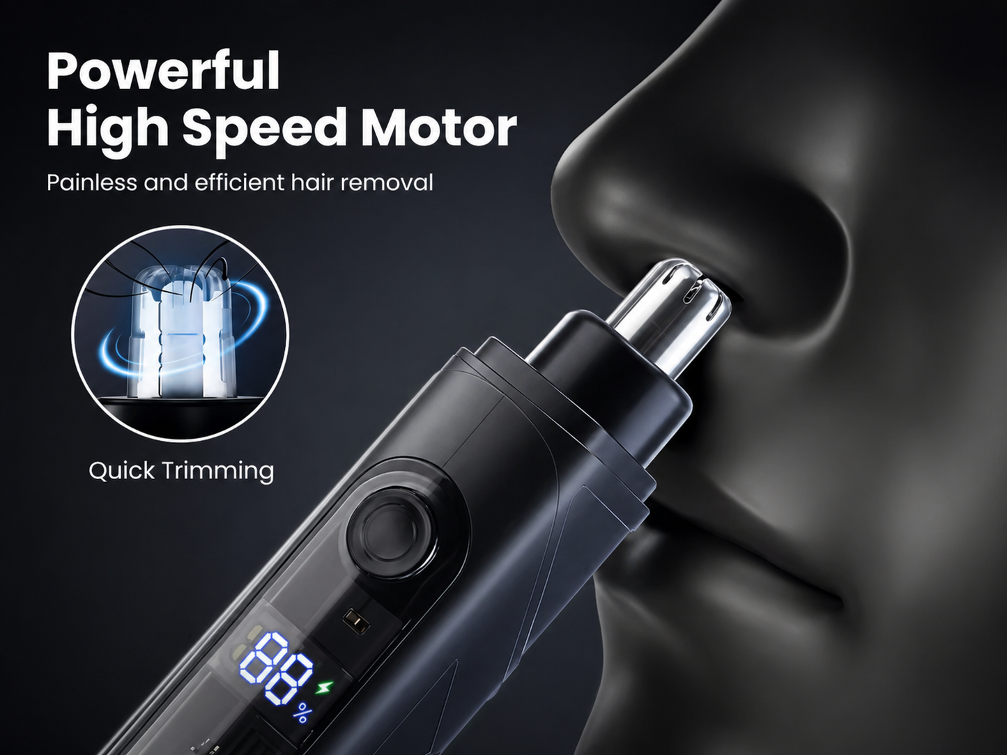 Nose Hair Trimmer Rechargeable Precision Grooming Clean Polished Look Instantly All Season Men - UltraChic