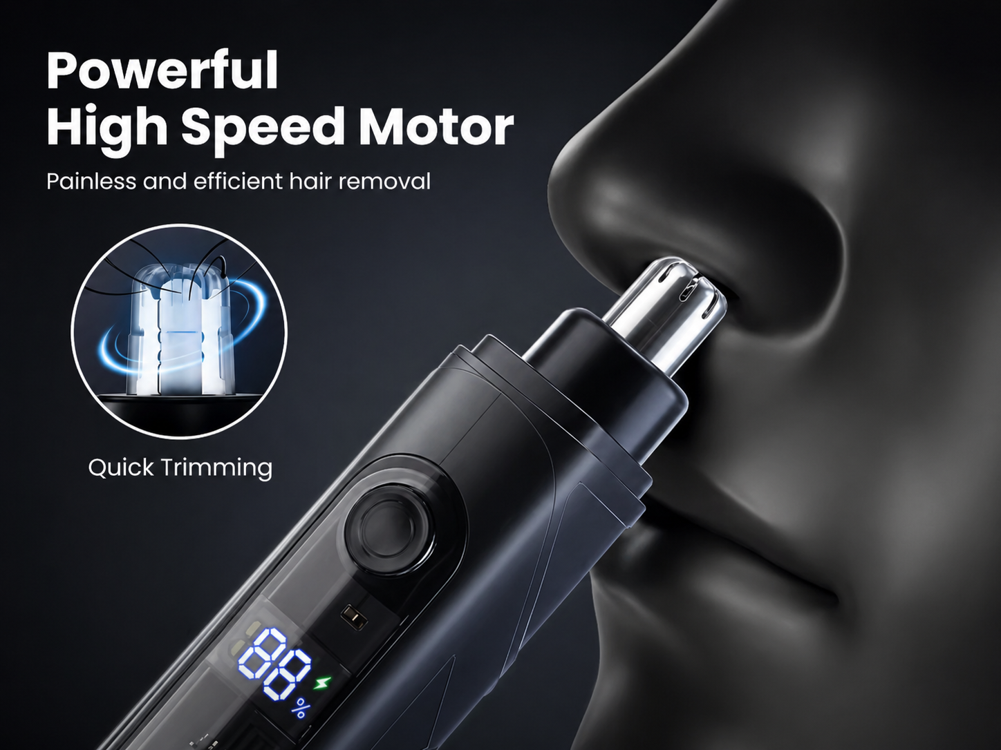 Nose Hair Trimmer Rechargeable Precision Grooming Clean Polished Look Instantly All Season Men - UltraChic