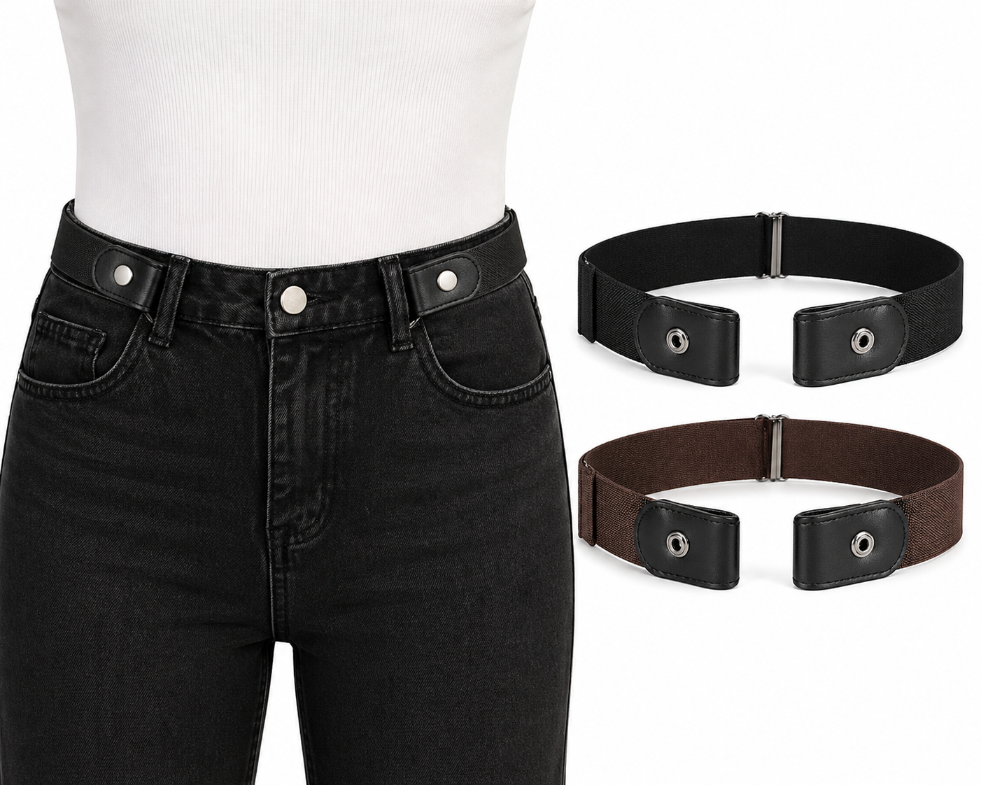 Invisible Elastic Belt No Buckle Comfort Clean Fit Effortless Style All Season Unisex - UltraChic