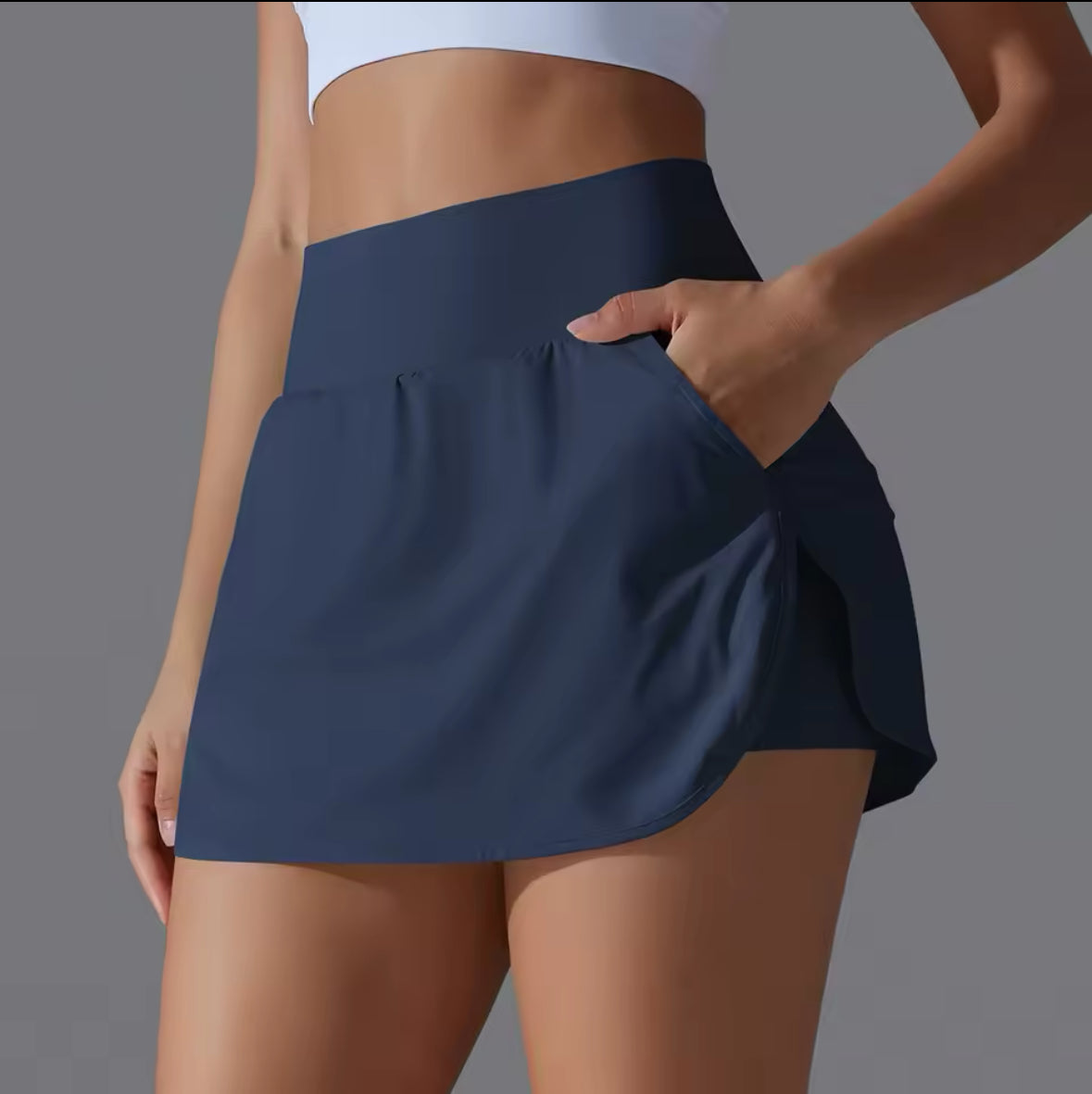 Women’s Quick Dry Gym Shorts – Double Deck Fitness Running & Workout Shorts with Pocket – Ideal for Jogging and Sports Activities