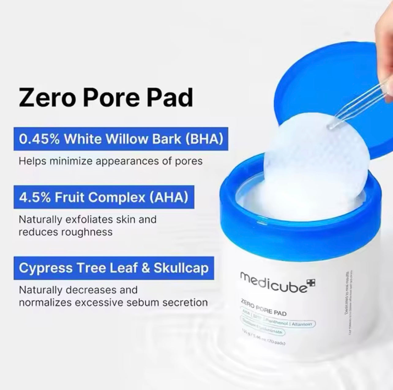 Korean Exfoliating Toner Pads – AHA BHA Pore Care Facial Pads for Clear Smooth Skin