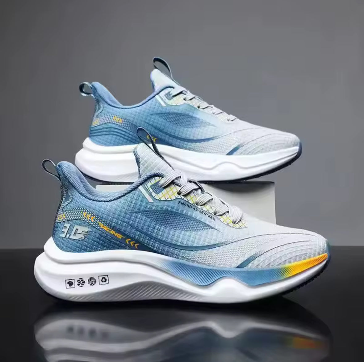 Men’s Casual Running Shoes – Breathable, Trendy Outdoor Sport Sneakers with Comfortable Low-Top Design & Durable PVC Outsole - UltraChic