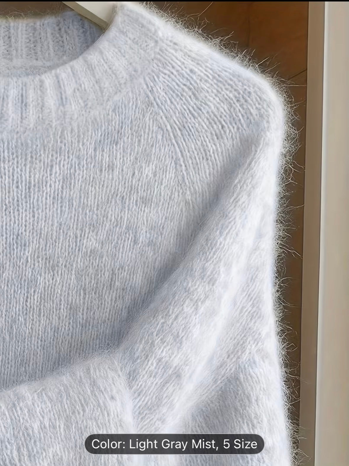 Sweater Made from a Soft Mohair Blend for Women - Features a French-Inspired Raglan Sleeve And Drop Shoulder Design, Perfect for The Fall And Winter Seasons, Ideal As a Christmas Or Birthday Gift - UltraChic