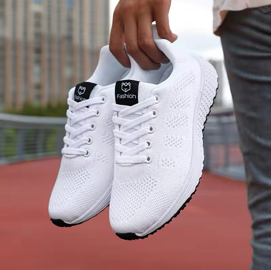 Women’s Casual Flats Sports Shoes – Breathable Mesh Trainers & Platform Sneakers for Ultimate Comfort and Style