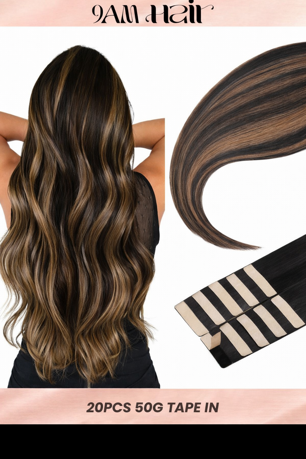 Tape In Human Hair Extensions Remy Straight – Invisible Seamless PU Tape Hair Extensions for Women Salon Quality