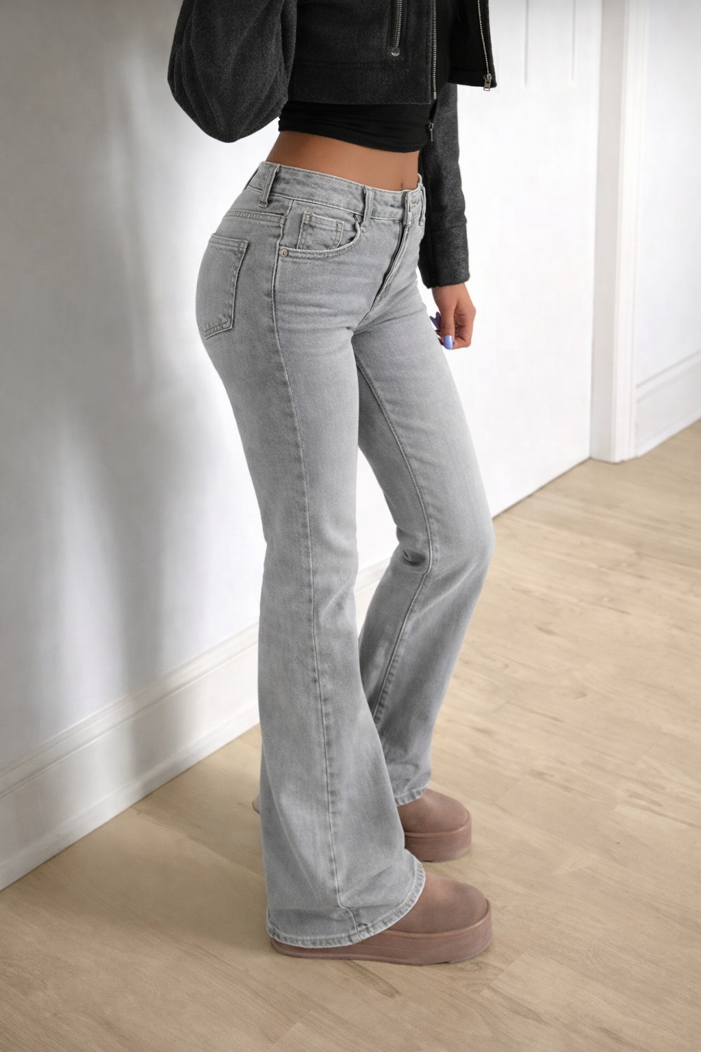 Low Rise Y2K Flare Jeans – Cotton Retro Street Style - UltraChic