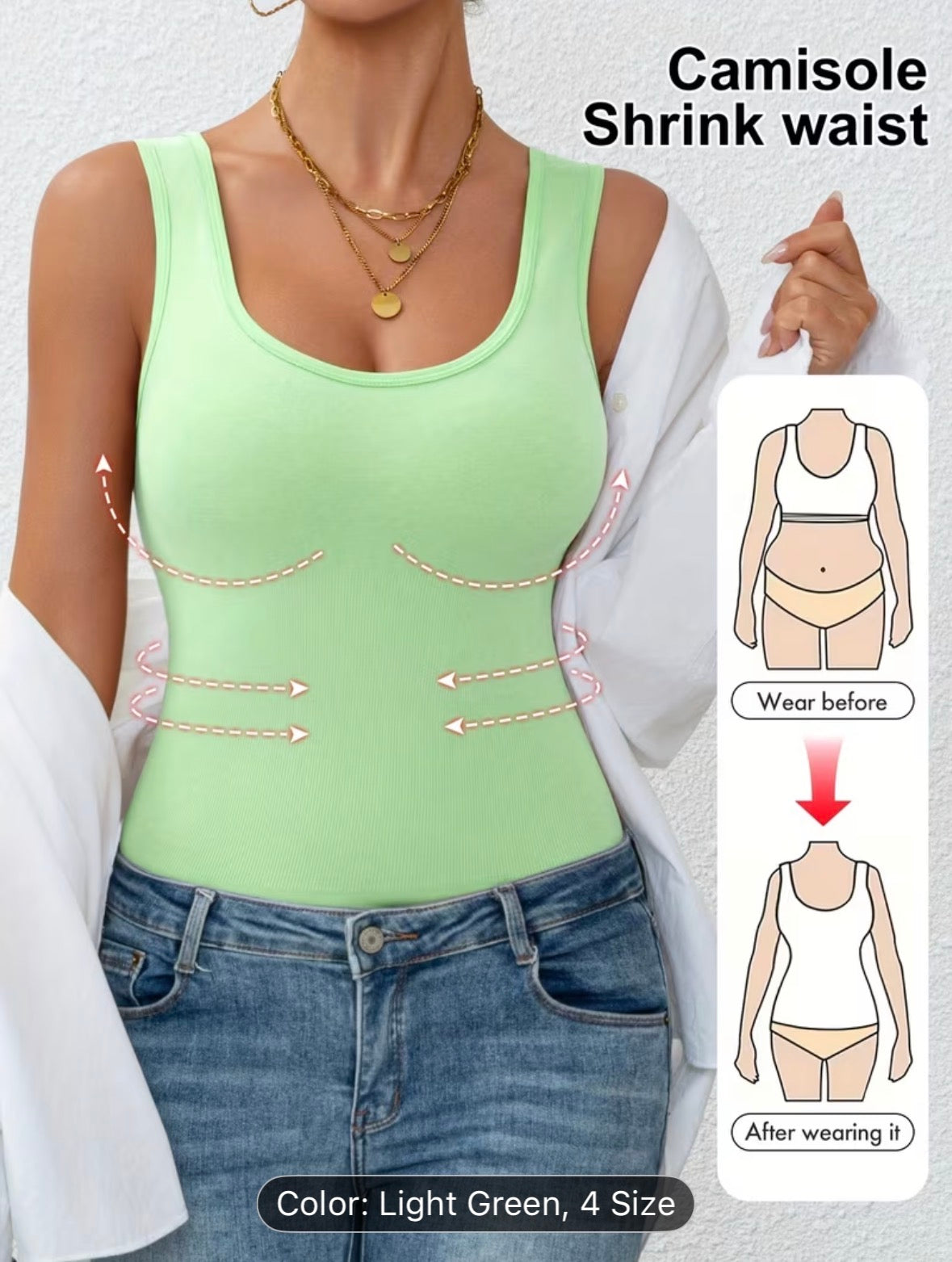 Women’s Tummy Control Vest – Sleeveless Shapewear, Waist Cincher, Comfortable Workout & Daily Wear - UltraChic