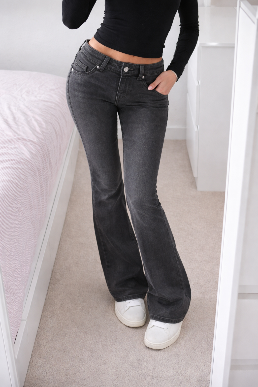 Low Rise Y2K Flare Jeans – Cotton Retro Street Style - UltraChic