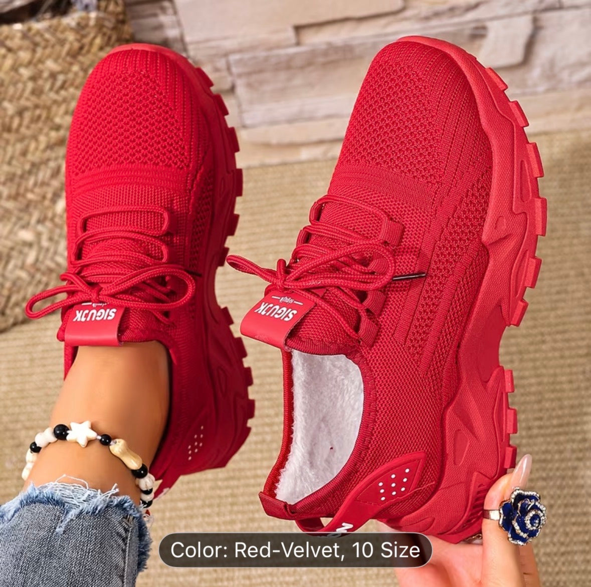 Women’s Breathable Knit Sneakers – Lightweight, Comfortable Low-Top Walking & Running Shoes - UltraChic
