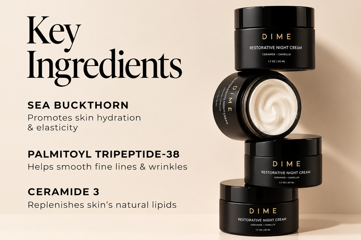 DIME Beauty Restorative Night Cream – Hydrating Anti-Aging Face Moisturizer, 50 ml