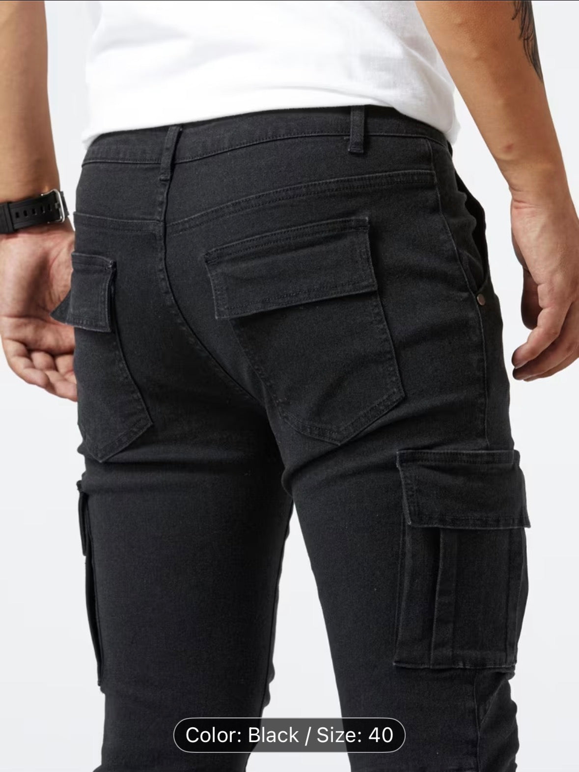 Men’s Slim-Fit Stretch Jeans with Multiple Pockets – Comfortable Street Style Denim for Everyday & All-Season Wear - UltraChic