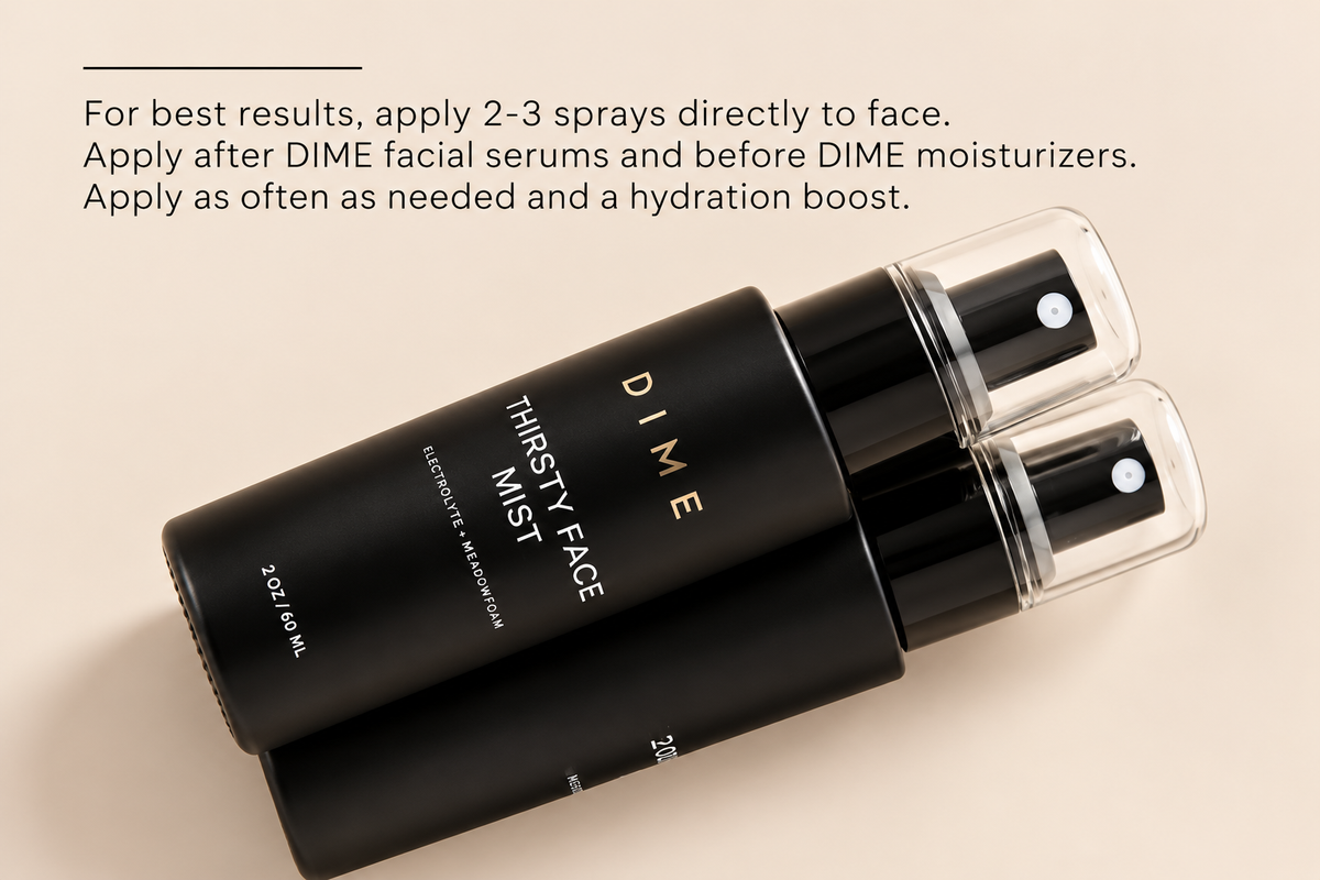 DIME Beauty Thirsty Face Mist – Hydrating Facial Spray for Glowing Skin, 60 ml