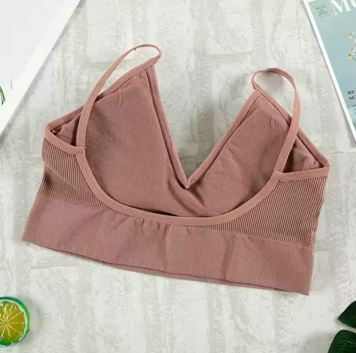 2-Piece Bra and Panty Set for Women – Sexy G-String, Seamless Bralette, Soft Tank Crop Top Lingerie Set