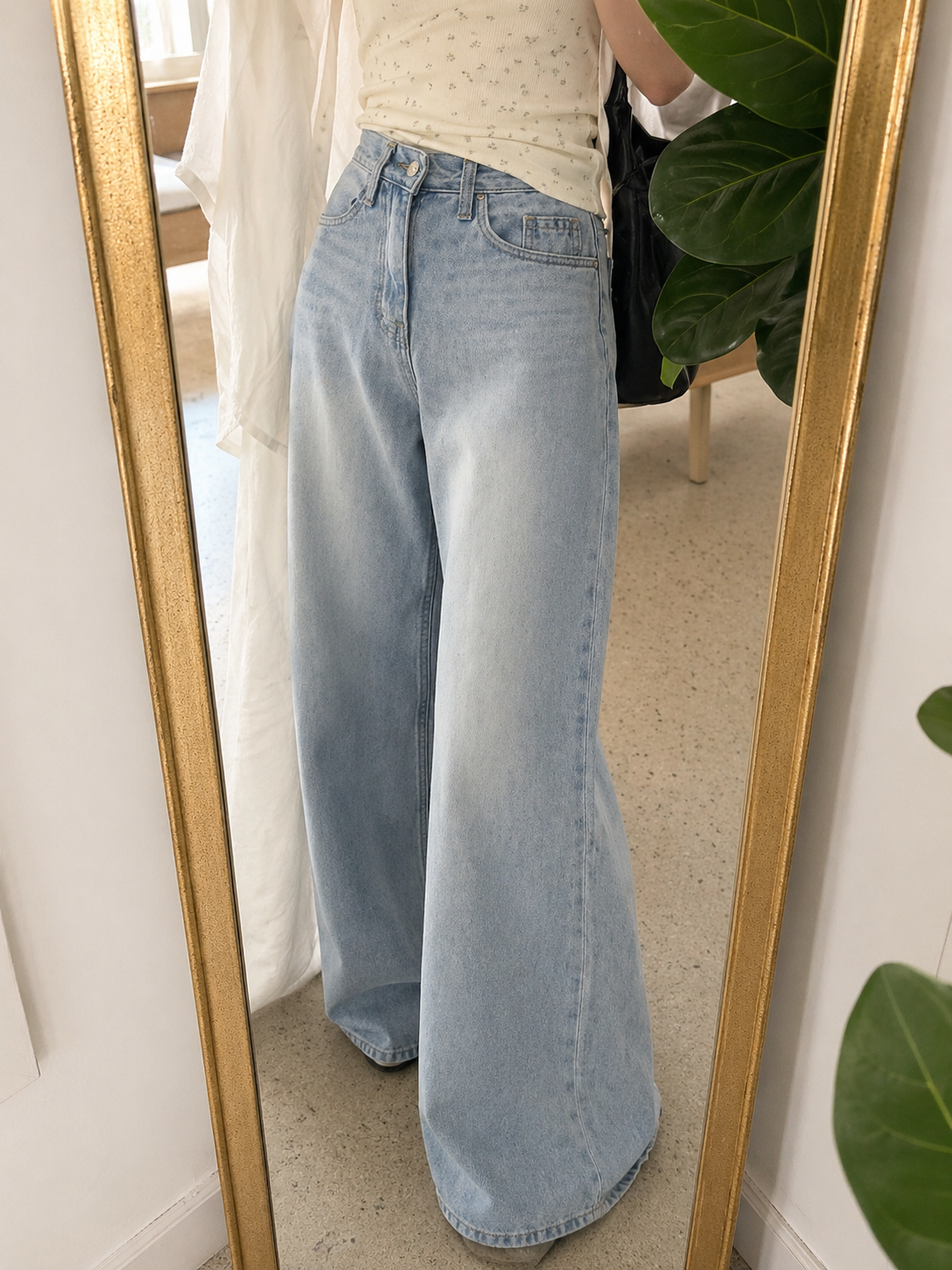 Wide Leg Jeans Relaxed Fit Effortless Street Style Look Summer Women