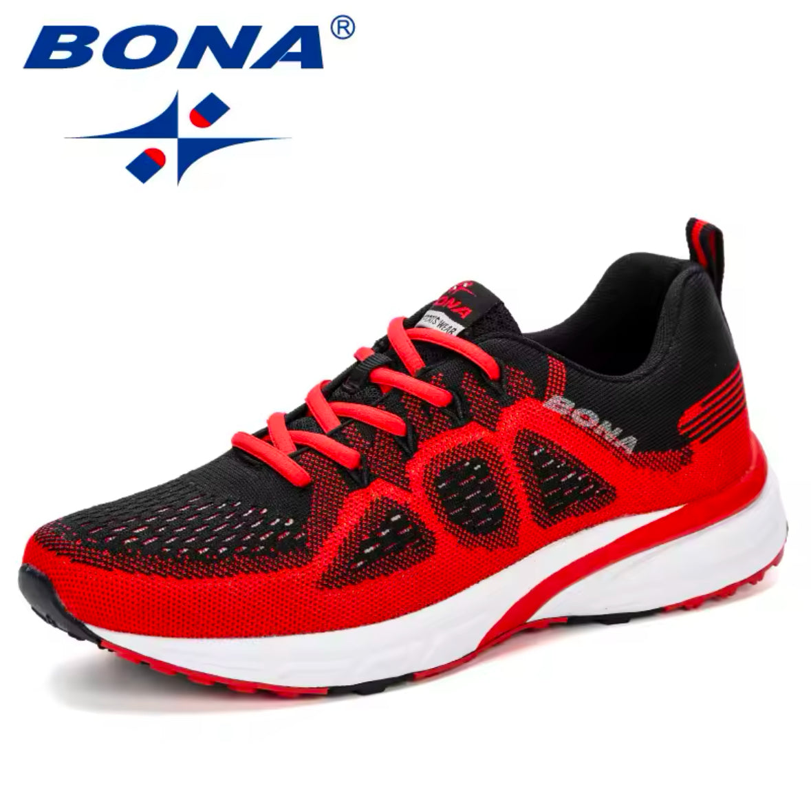 Boost Your Stride with BONA Men’s Sport Sneakers – Lightweight, Breathable Mesh Trainers for Outdoor Running & Athletic Performance
