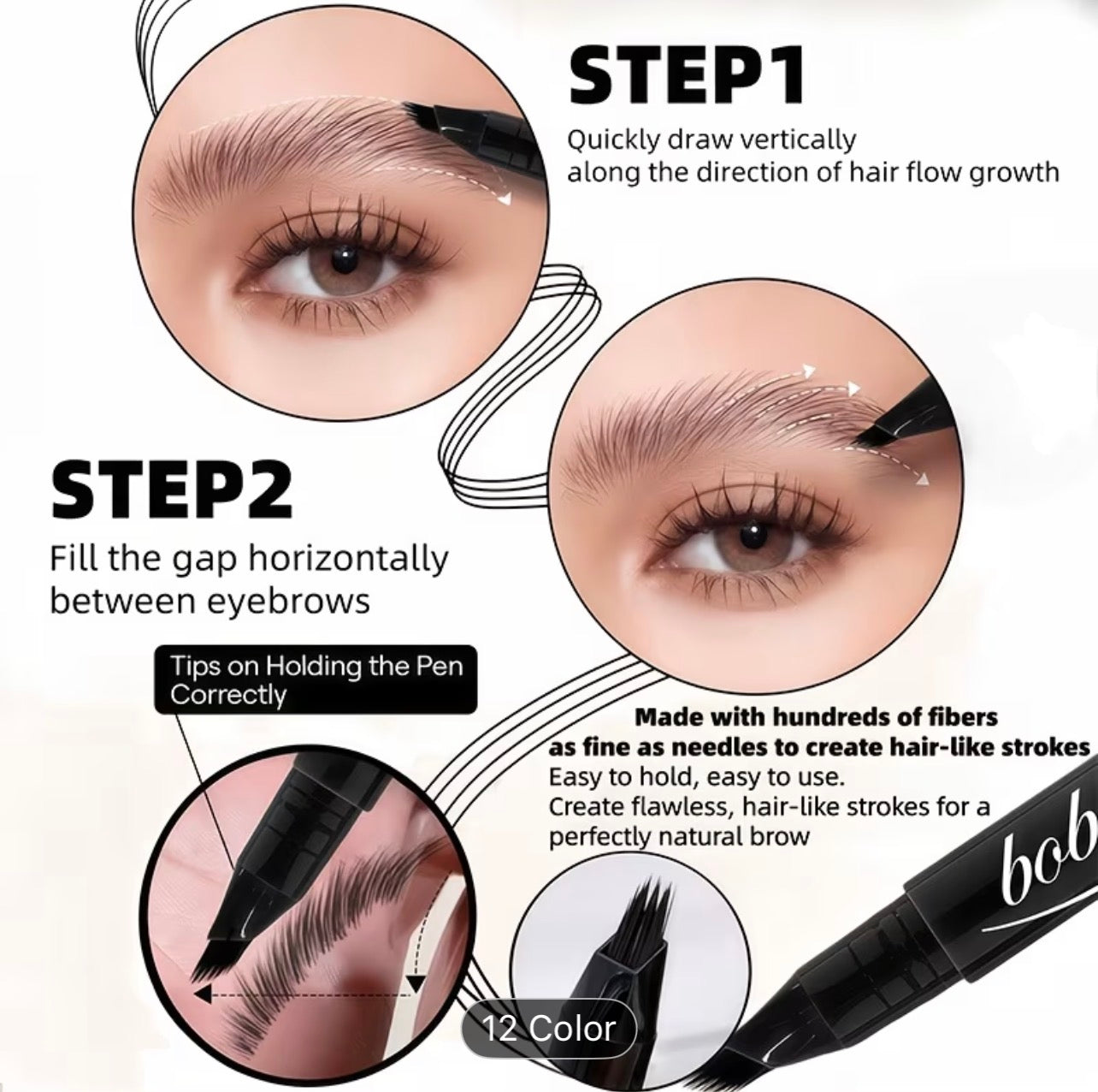 Just Dropped 🔥 Microblading Eyebrow Pen Waterproof Natural Hair Stroke Brow Pencil for Perfect Brows 💖
