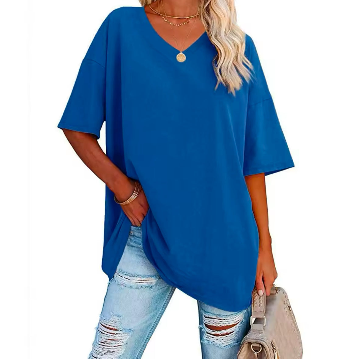 Elegant Cotton Short Sleeve T-Shirt for Women – Classic Colors and Soft Design for Office & Summer Style