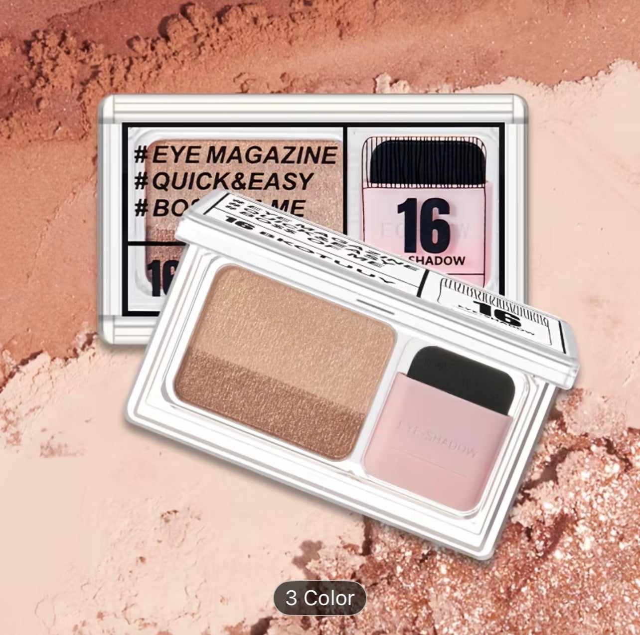 Womens Shimmery Dual Tone Eyeshadow Palette Long Lasting Waterproof Easy Blend Makeup for Party Glam Look 💖