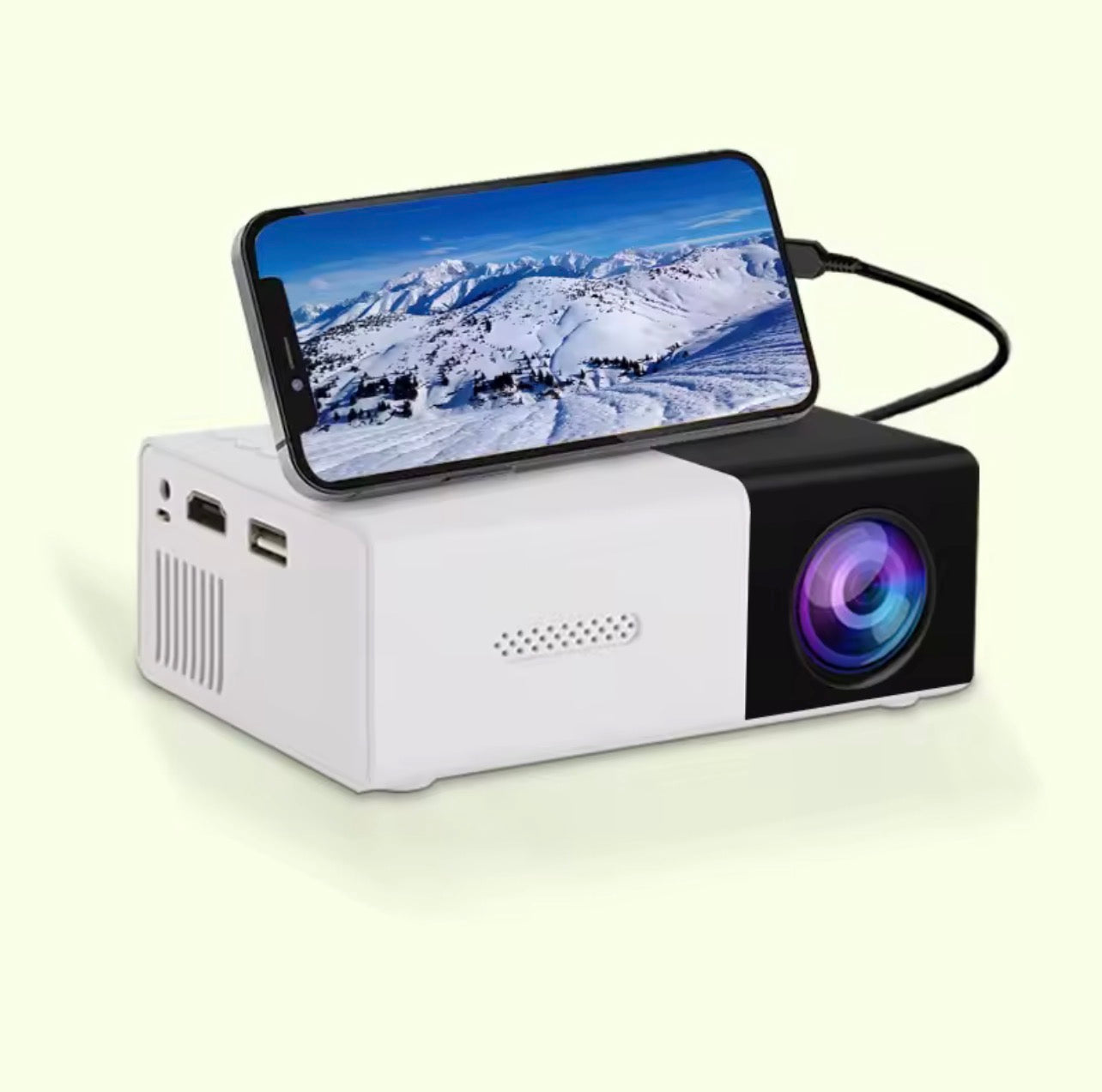 Mini Portable Projector Full HD 1080P – Smart Home Cinema Wall Projection for Bedroom & Travel Entertainment - UltraChic