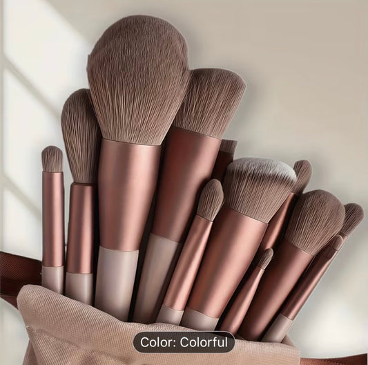 13-Piece Professional Makeup Brush Set – Soft Eye Shadow, Foundation & Blush Brushes for Flawless Makeup