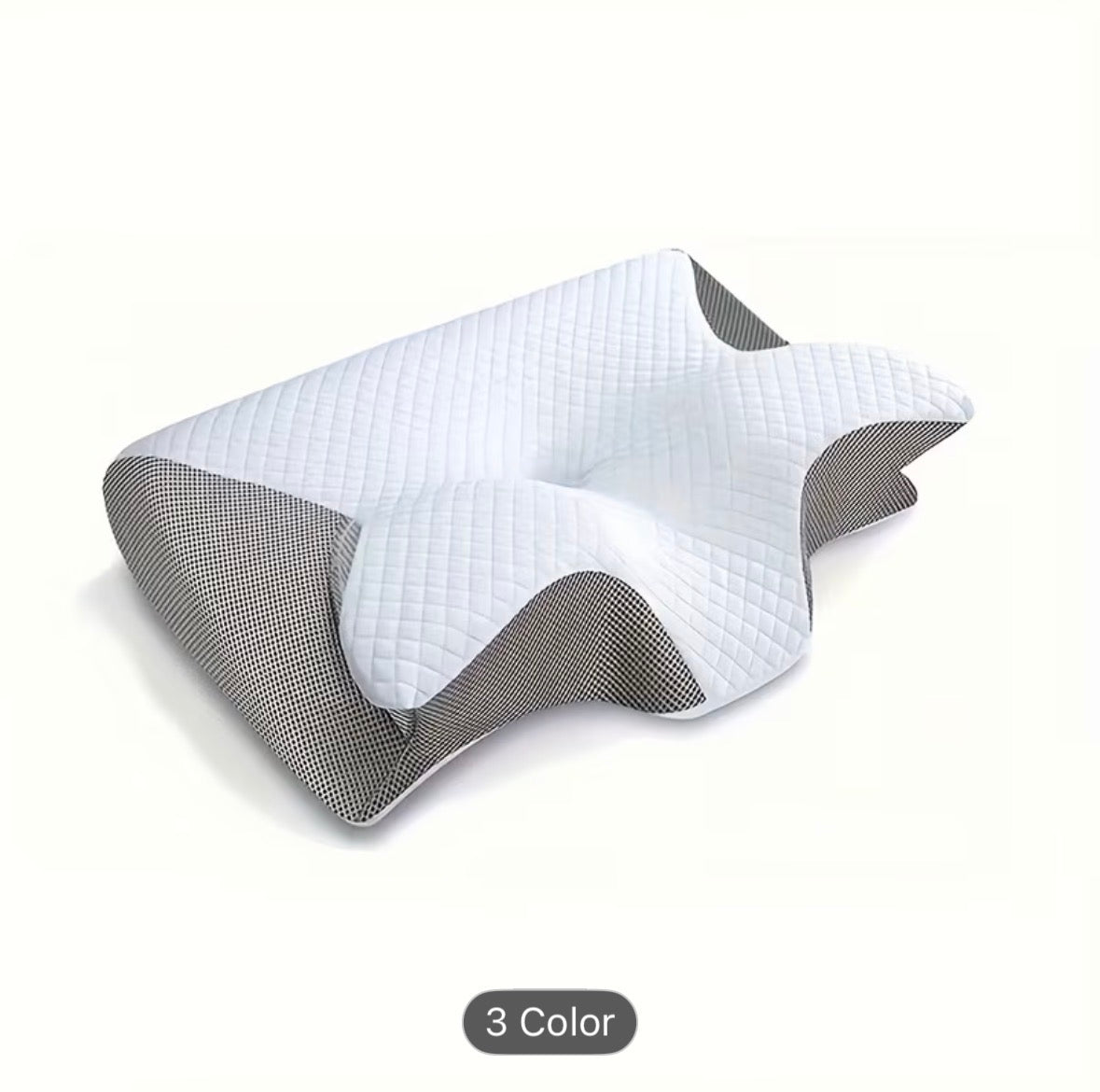 Ergonomic Cervical Neck Pillow – Breathable & Airy Support for Back and Side Sleepers, Comfortable Contour Design, Ideal for Parents & Seniors - UltraChic