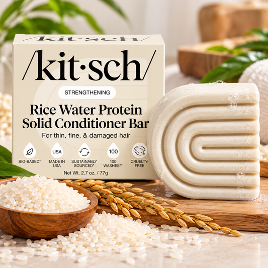 Kitsch Rice Water Protein Conditioner Bar – Strengthening & Shine for Fine, Damaged Hair