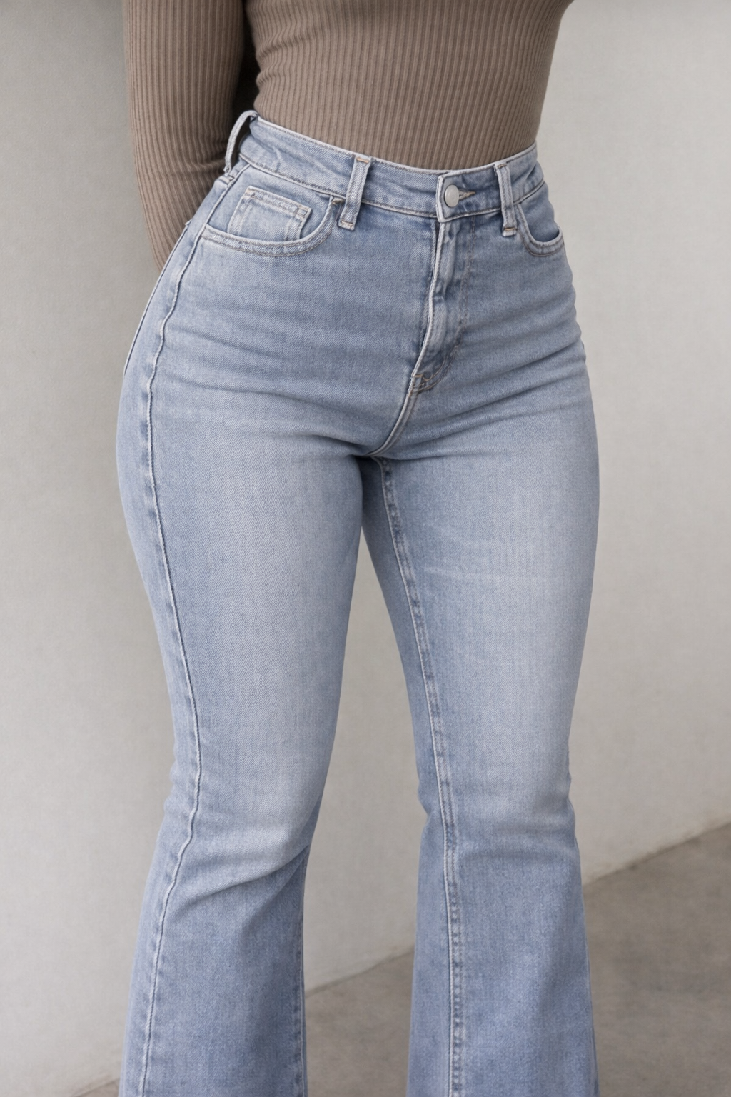 Women’s High Waist Flared Jeans – Stretch Butt-Lifting Fall Denim - UltraChic