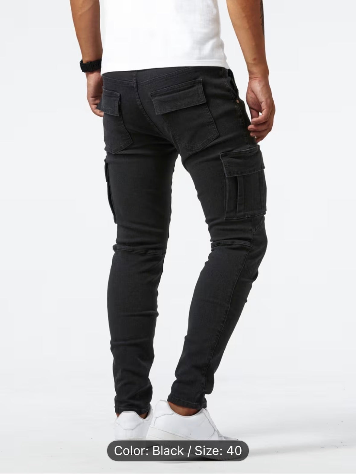 Men’s Slim-Fit Stretch Jeans with Multiple Pockets – Comfortable Street Style Denim for Everyday & All-Season Wear - UltraChic
