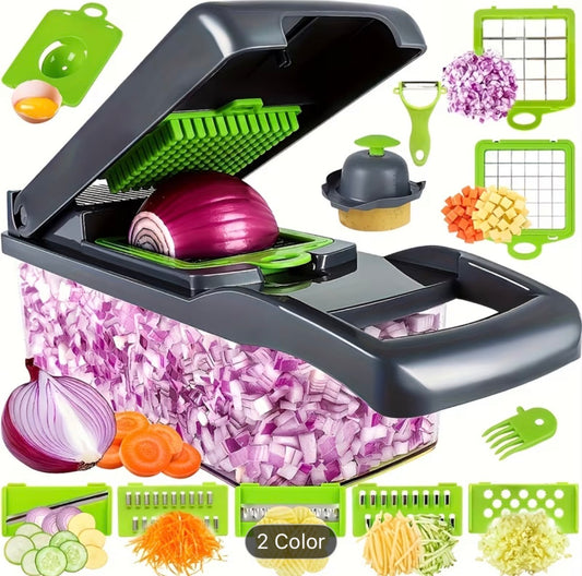 10-in-1 Multifunction Vegetable Chopper – Fast, Easy & Mess-Free Food Prep for Every Home