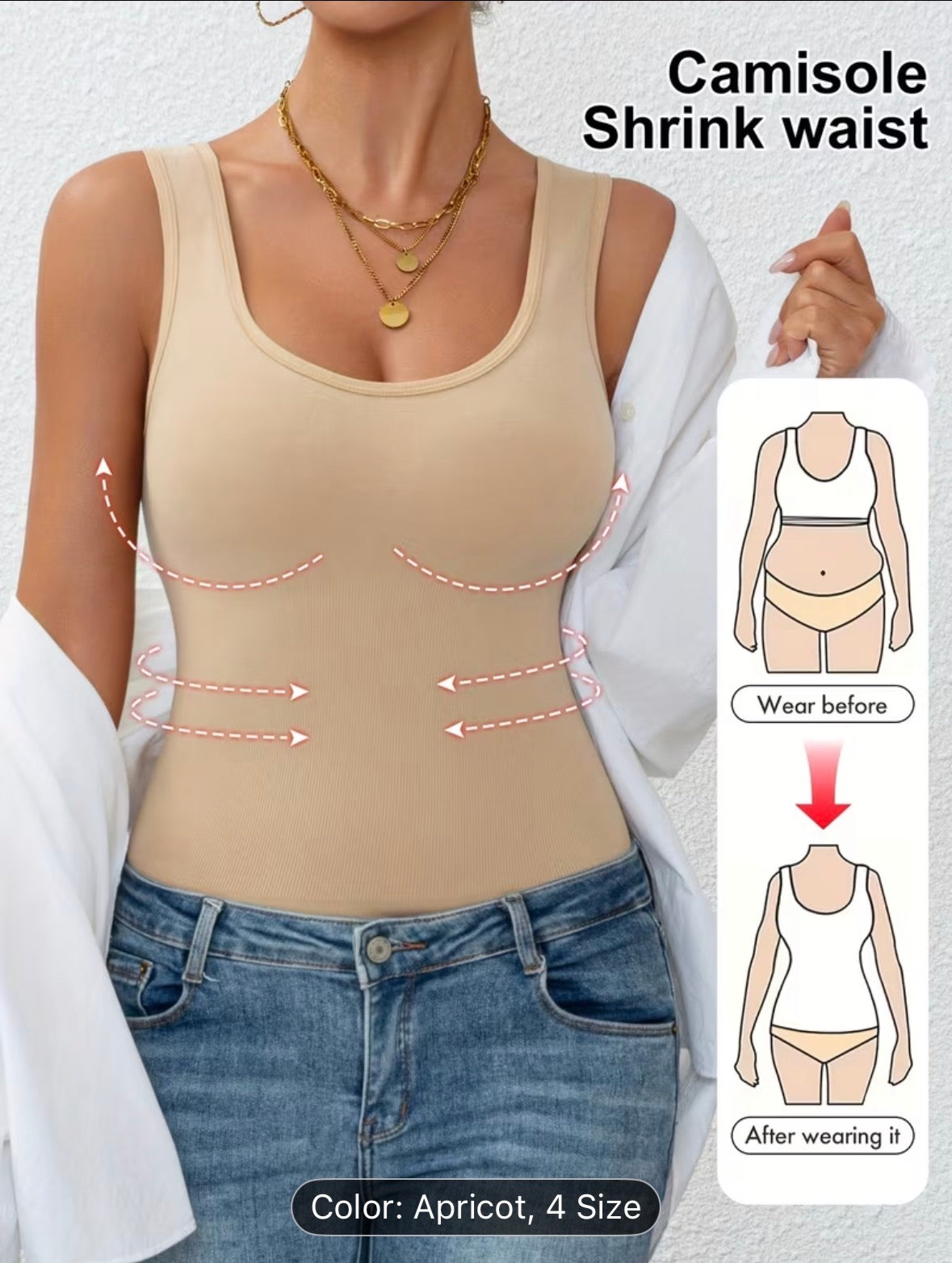 Women’s Tummy Control Vest – Sleeveless Shapewear, Waist Cincher, Comfortable Workout & Daily Wear - UltraChic