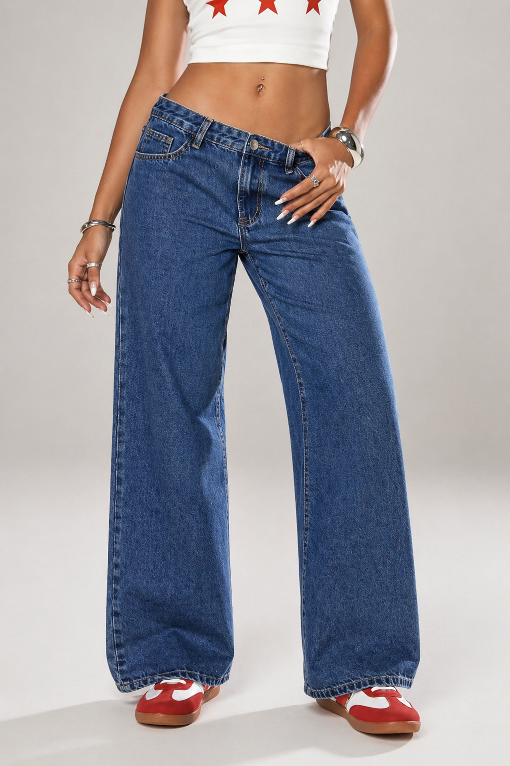 Wide Leg Jeans Relaxed Fit Effortless Chic Look All Season Women