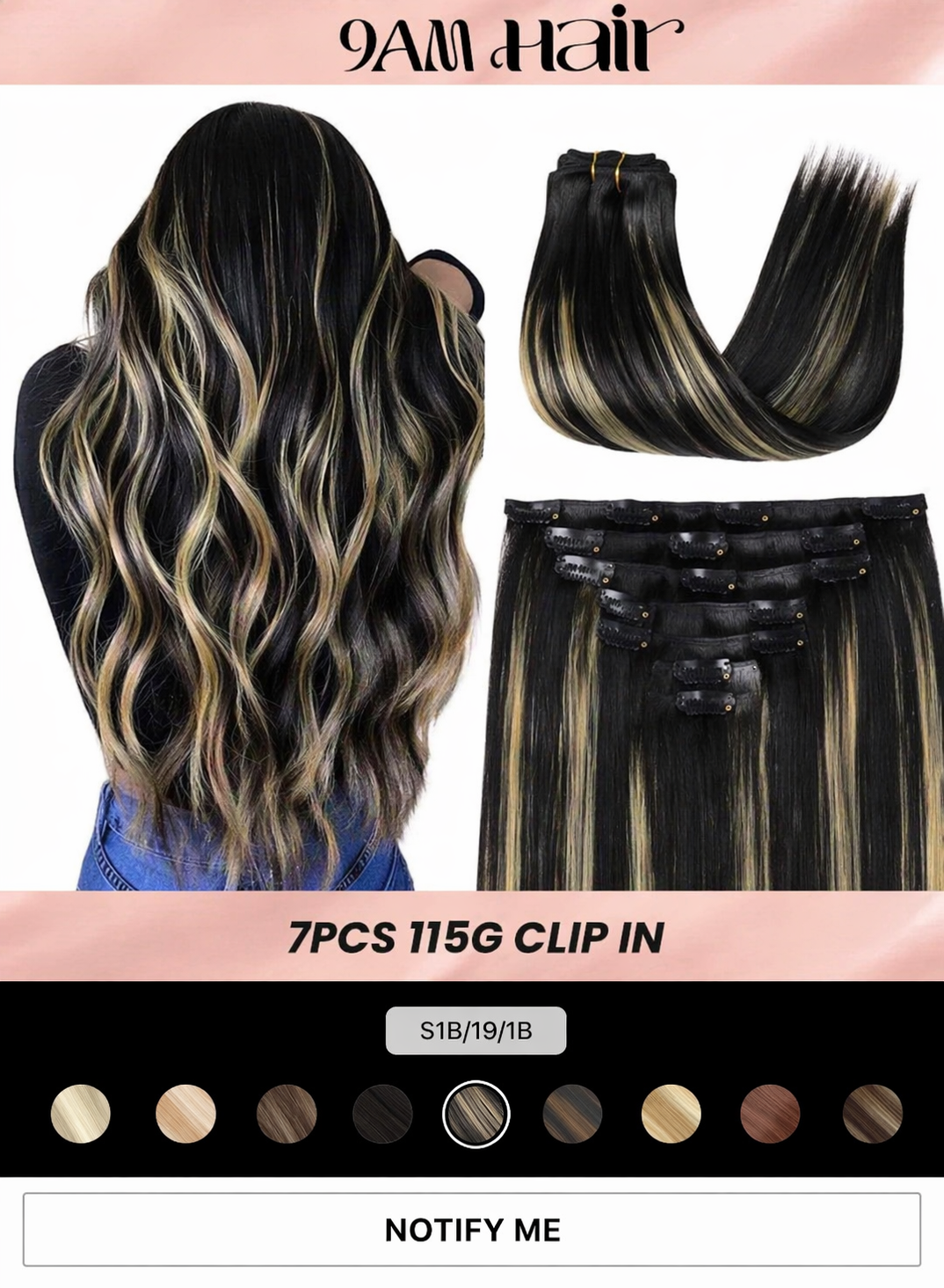 Clip In Human Hair Extensions 7PCS Remy – Double Weft Invisible Natural Hair Extensions for Women