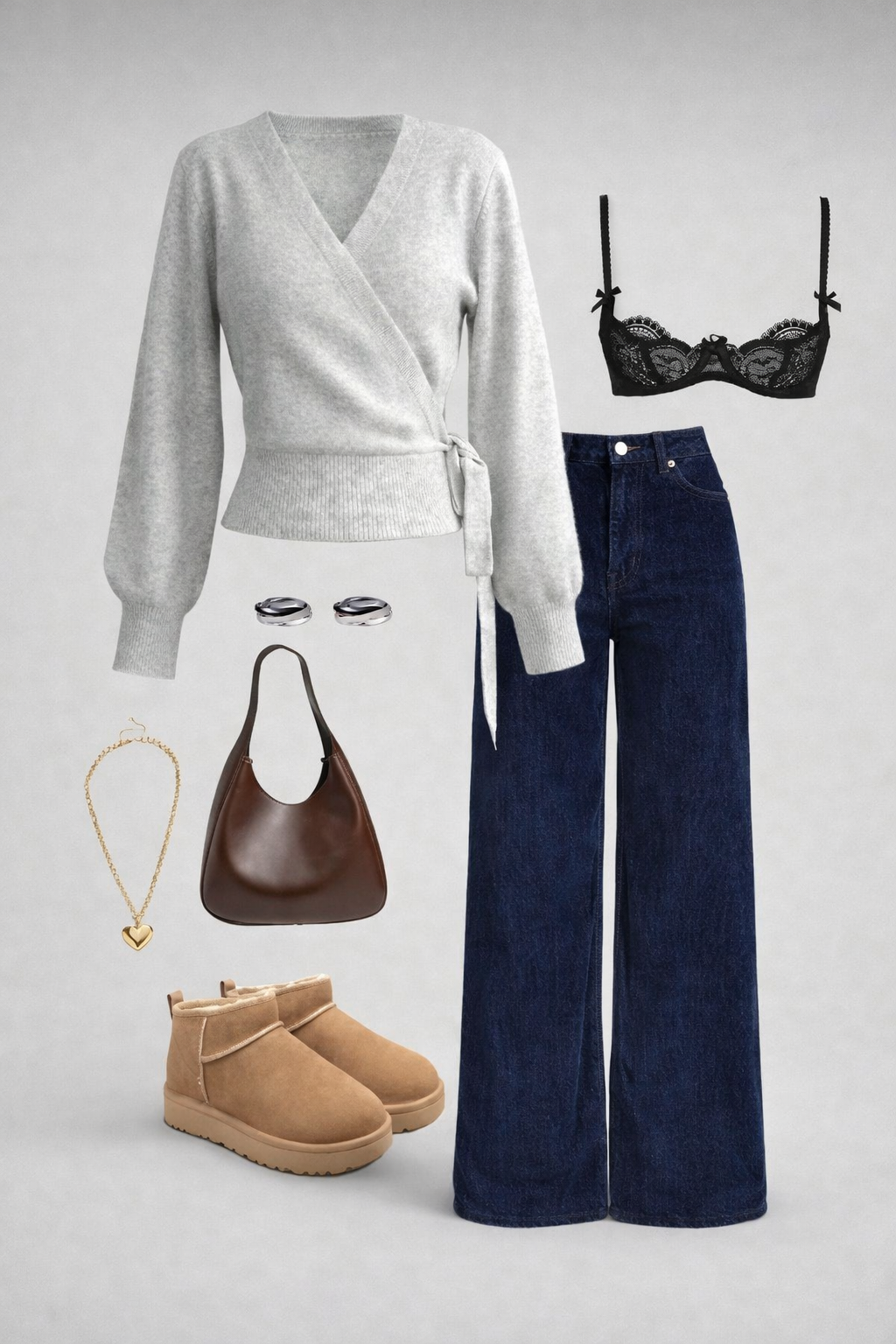 Women’s Wrap Tie Knit Sweater – Soft Autumn Winter Essential for Casual & Elegant Looks - UltraChic