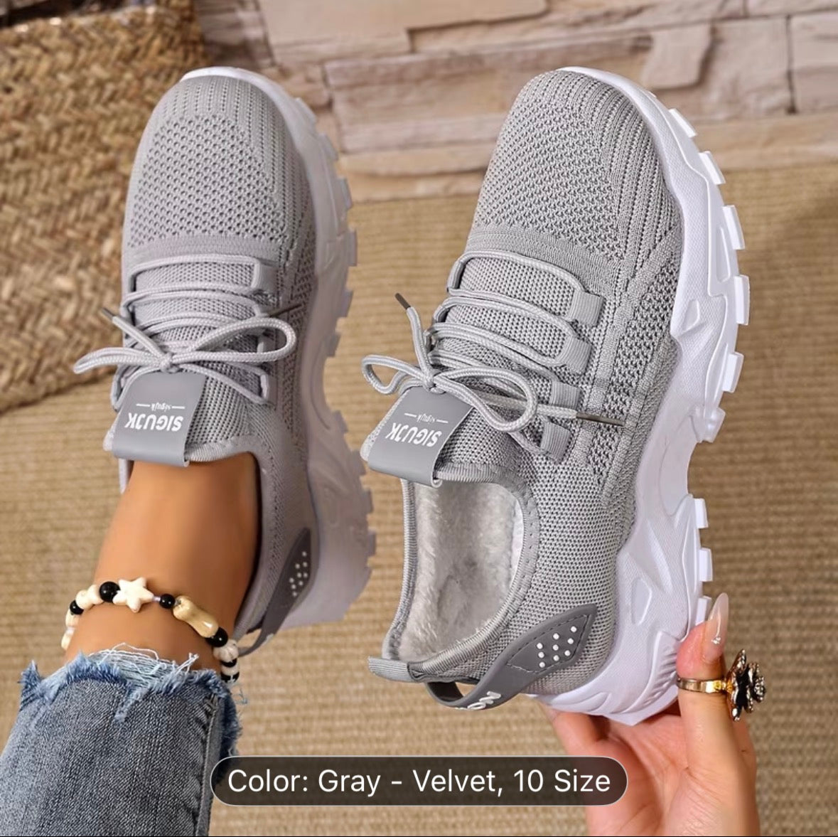 Women’s Breathable Knit Sneakers – Lightweight, Comfortable Low-Top Walking & Running Shoes - UltraChic