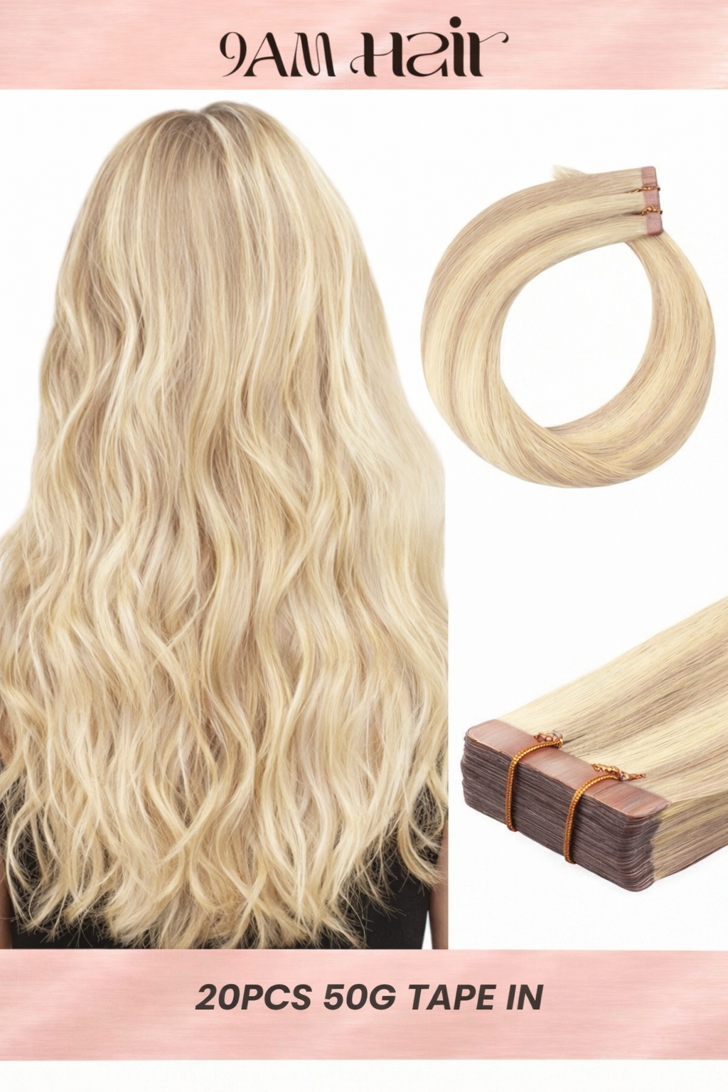 Tape In Human Hair Extensions Remy Straight – Invisible Seamless PU Tape Hair Extensions for Women Salon Quality