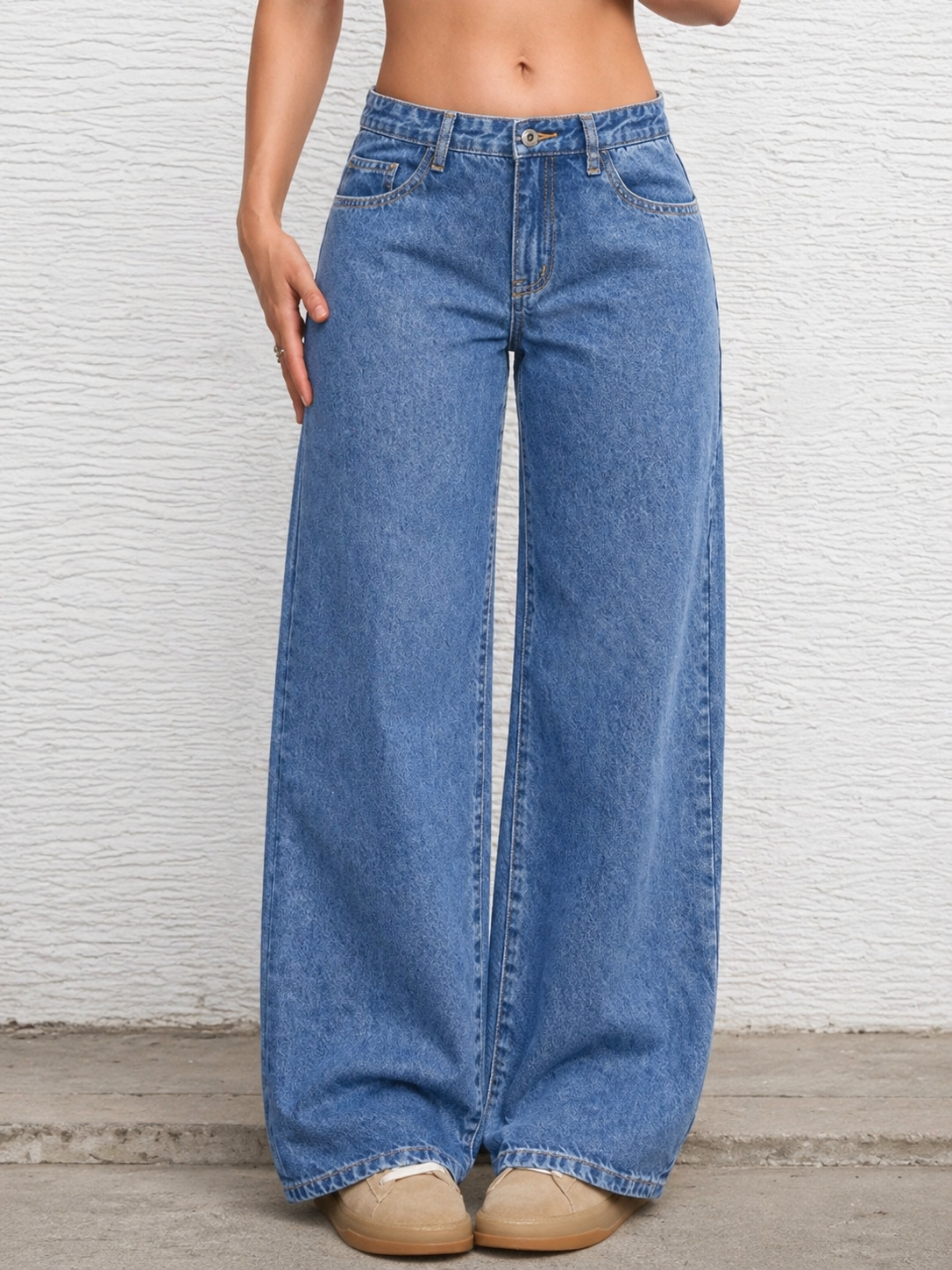 Wide Leg Jeans Relaxed Fit Effortless Chic Look All Season Women