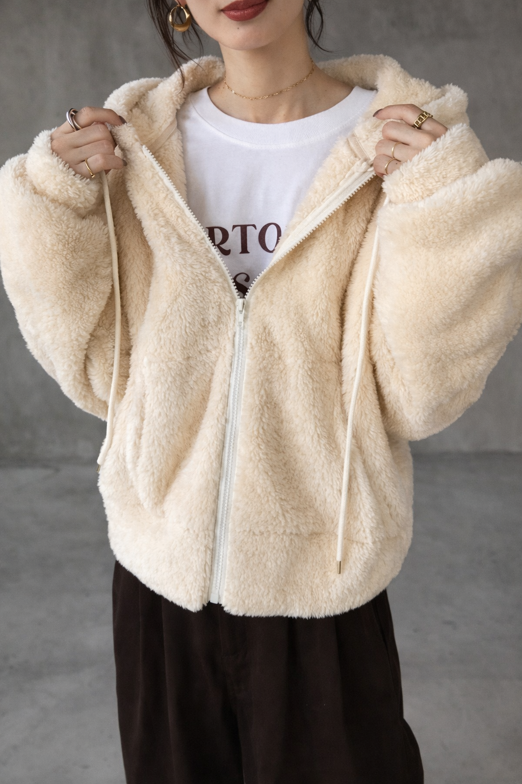 Women’s Sherpa Fleece Hooded Sweatshirt – Soft Loose Fit Autumn Winter Cozy Casual Hoodie - UltraChic