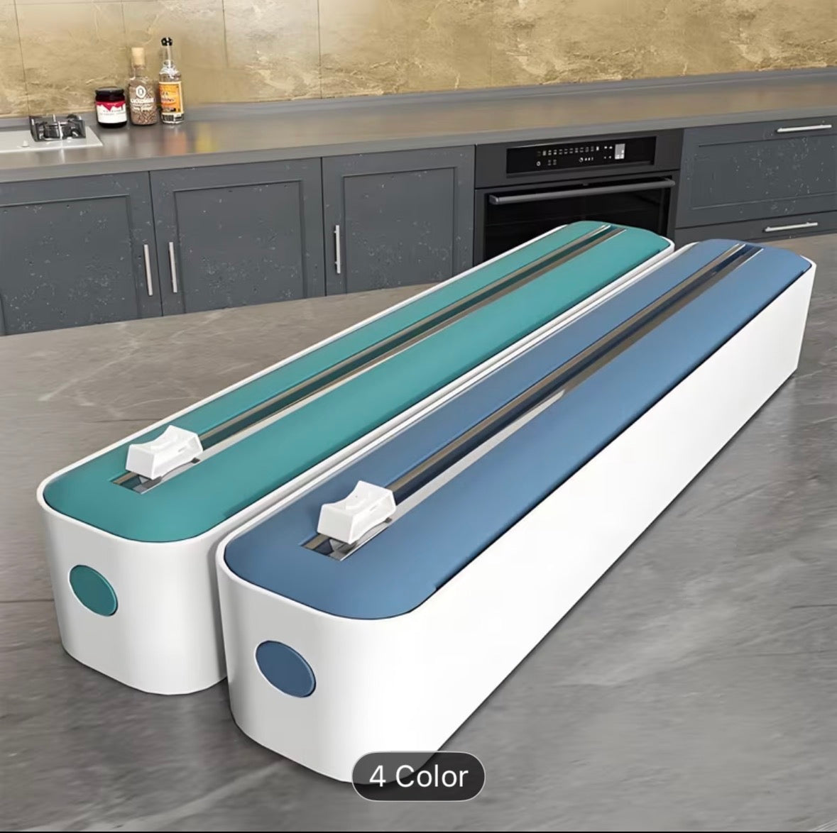 Heavy-Duty Plastic Wrap Cutter & Sealer – Reusable Two-Directional Film Slicer for Cling Wrap, Foil & Parchment Paper, Clean Cut & Fresh Seal Kitchen Tool - UltraChic