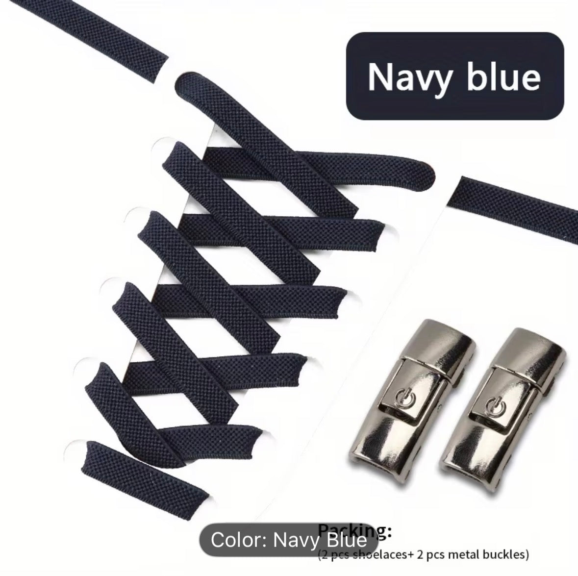 No-Tie Elastic Shoelaces with Buckles – Quick Lock Laces for Sneakers, Sports & Kids Shoes - UltraChic