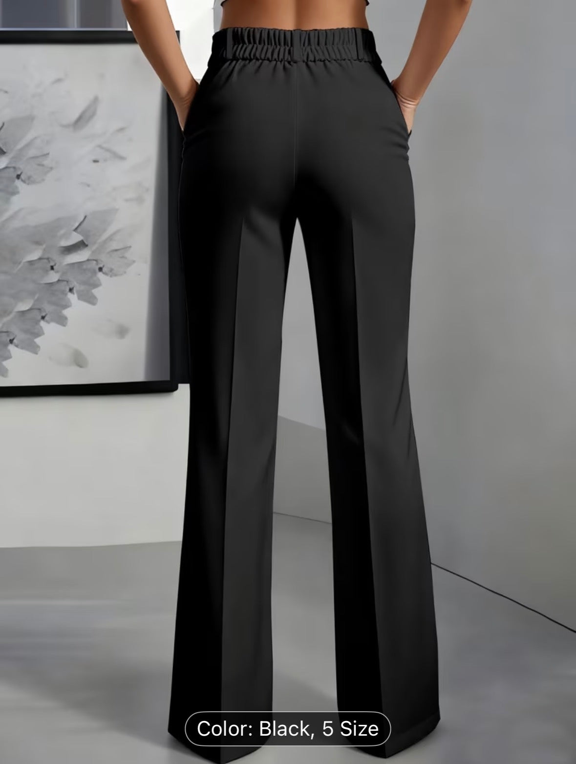 Elegant Women’s White Straight-Leg Pants | Minimalist Office & Casual Work Trousers - UltraChic