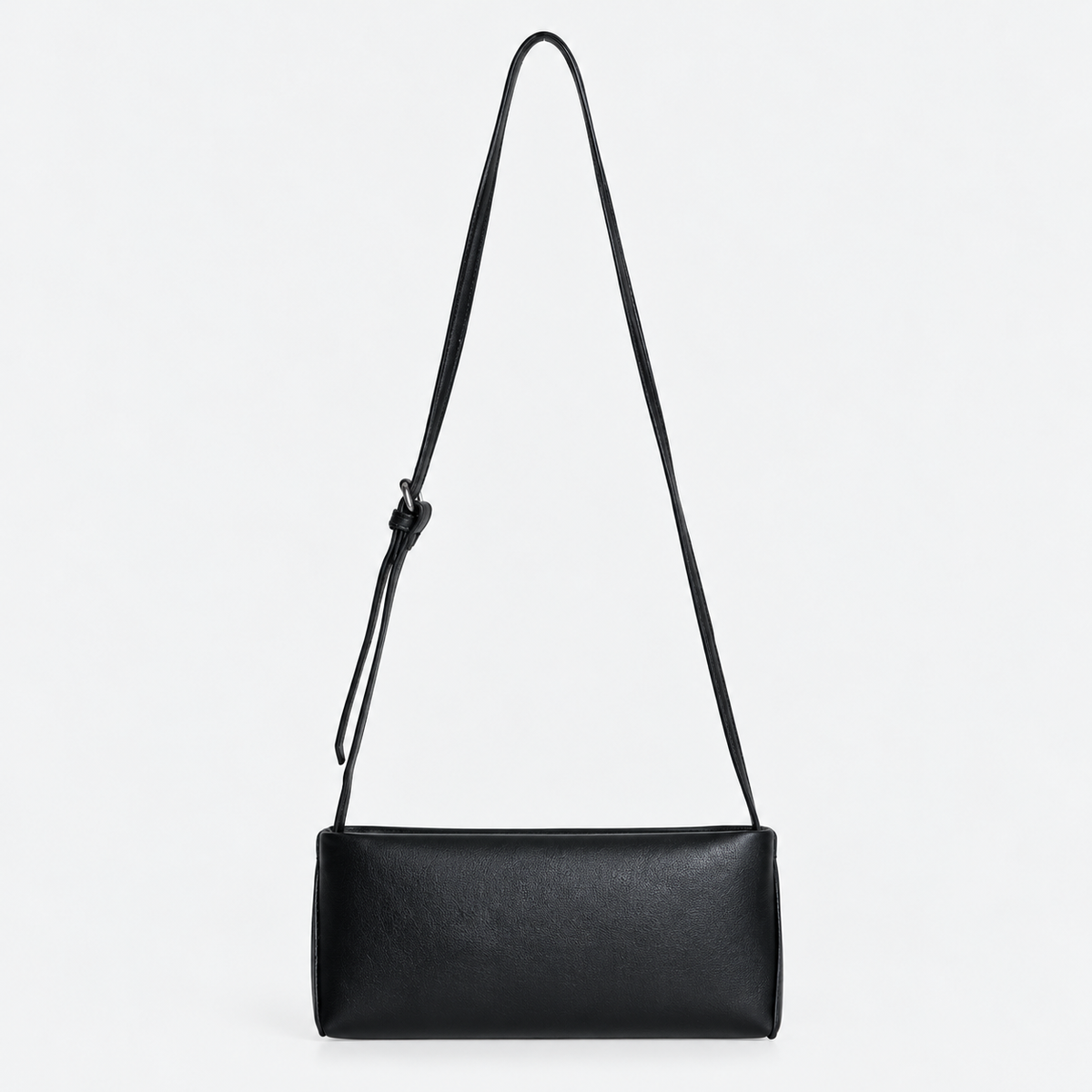 Black Faux Leather Shoulder Bag – Minimalist Everyday Handbag - UltraChic